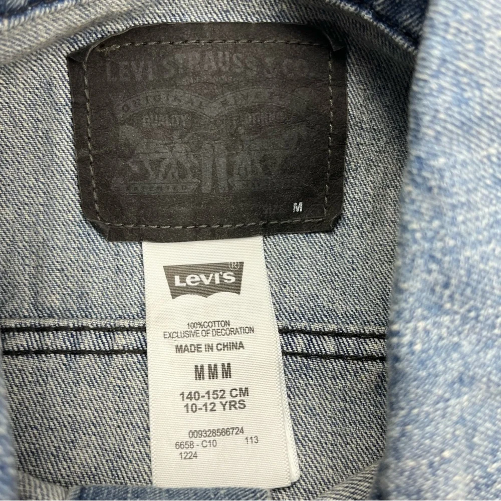 Levi’s Girls 10 - 12 Years Blue Denim Sleeveless Vest Button Streetwear‎ Western